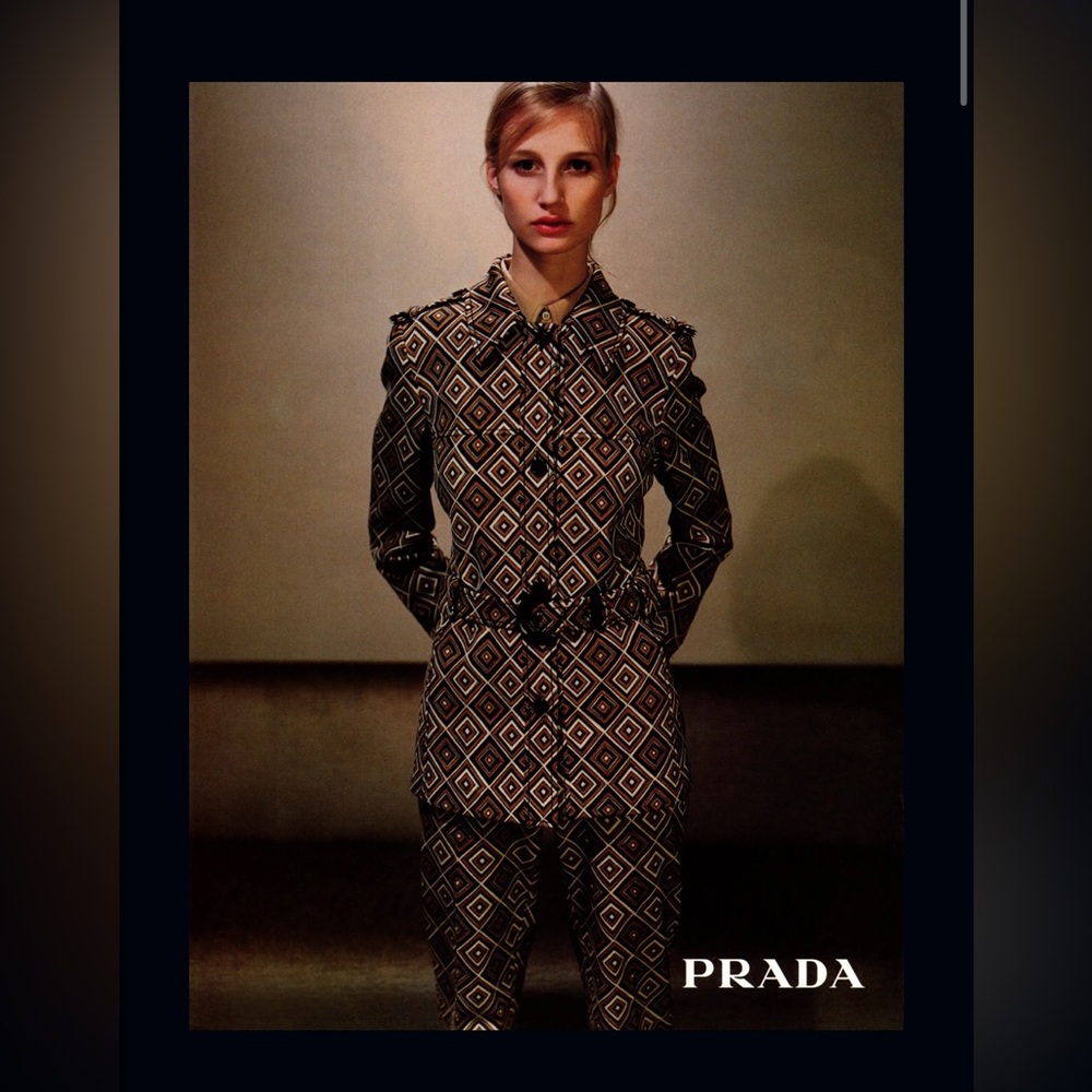 Vintage 1996 Prada Geometric Flare Pant